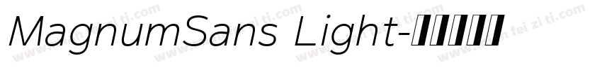 MagnumSans Light字体转换